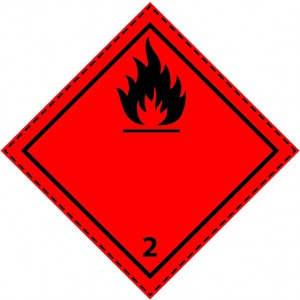 46033 - Etiquette danger colis classe 2.1
