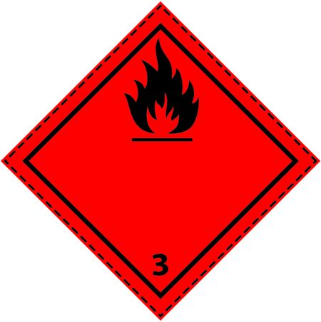 46049 - Etiquette danger colis classe 3