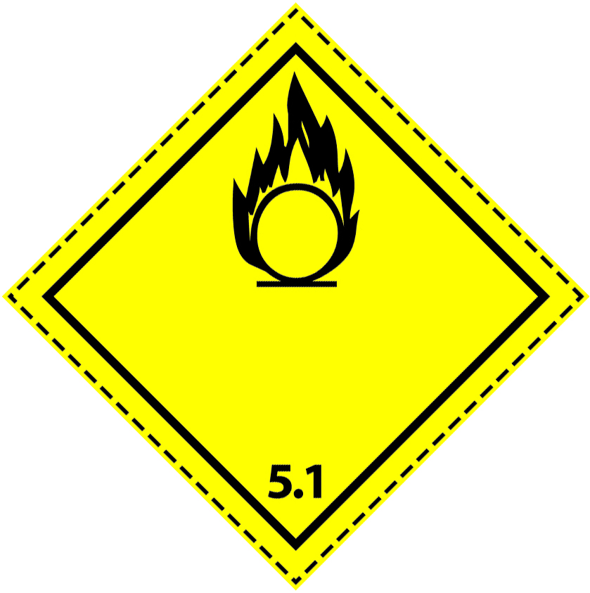 46081 - Etiquette danger colis classe 5.1