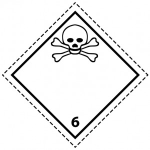 46093 - Etiquette danger colis classe 6.1
