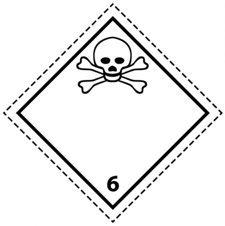 46093 - Etiquette danger colis classe 6.1