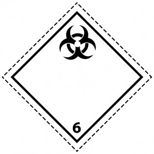 46097 - Etiquette danger colis classe 6.2