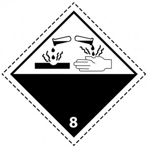 46117 - Etiquette danger colis classe 8